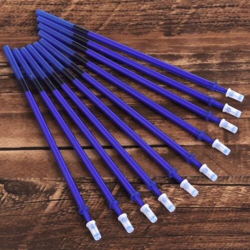 10Pcs/Set 0.5mm Erasable Gel Ink Pen Refills Magic Writing Study Office Supplies