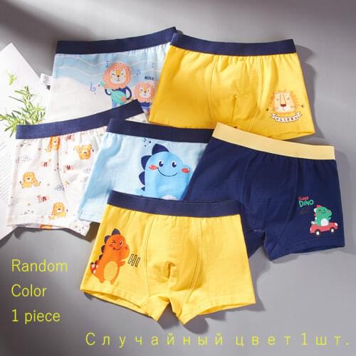 1 Piece Pure Cotton Boys Boxer Underpants Big Childrens Panties Cozy Childrens Underwear Mid Small Baby Panty Boy Shorts