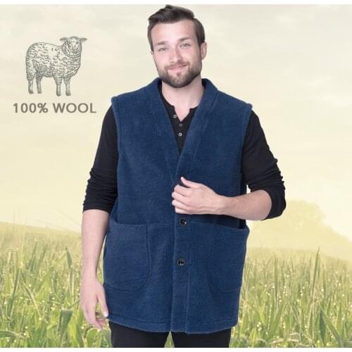 Wool lamb Men's Fur Vests