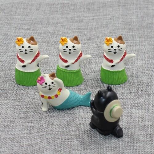 Zakka Decole Cat Dancing Camera Miniature figurines Home Decoration Mini Fairy Garden Resin craft toy gift Bonsai Ornaments