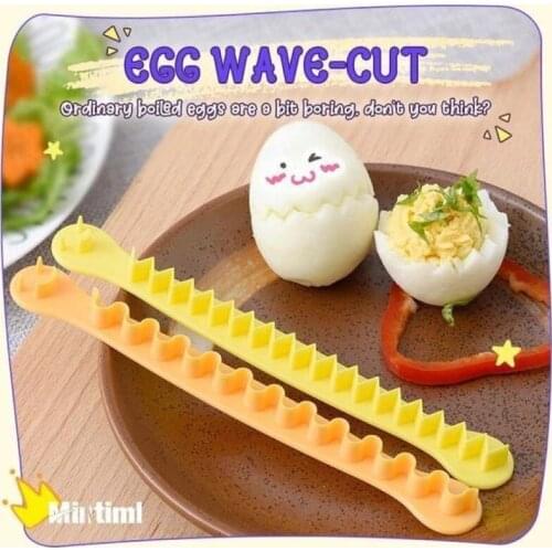 2 Pcs Fancy Cut Eggs Cooked Eggs Cutter Household Boiled Eggs Creative Tools Bento cut flower shaper Kitchen accessories Tools