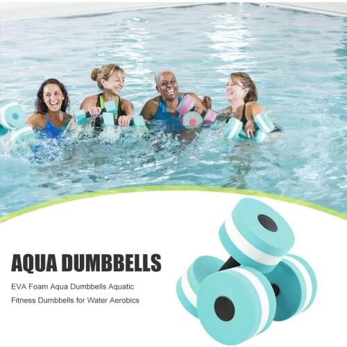 2pcs High Quality Dumbbells Fitness Equipments EVA Foam Aqua Dumbbells for Water Aerobics Swim Pool Float Aquatic Barbell