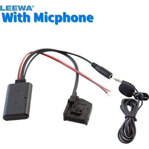 LEEWA Car Wireless Bluetooth Aux Receiver Cable Adapter for VolksWagen Skoda Seat MFD2 RNS2 Radio Stereo 18Pin Connector(6.5)