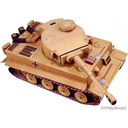DIYMyModeI German Tiger heavy tank 1:35 DIY Handcraft Paper Model KIT Handmade Toy Puzzles Gift Movie props