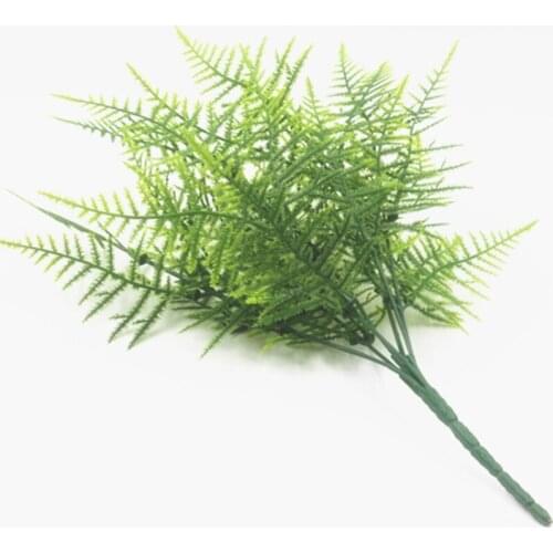 European Garden plant Fake Plants Fern Grass Wedding Wall Outdoor Decor Green Leaf Artificial Flowers Plastic Plante for Home