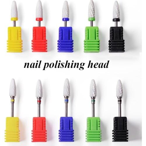 2021 New Nail Drill Bit Nail Cutter Buffing Polish Remove Ceramic Carbide New Rotate Electric Milling Pedicure Nail Art Tool