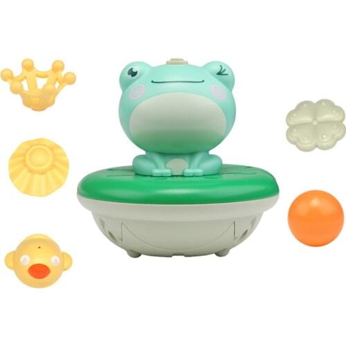 Bath Toys Spray Water Light Rotate With Shower Pool Kids Toys For Children Toddler Swimming Party Bathroom Frog Light Toys Gift