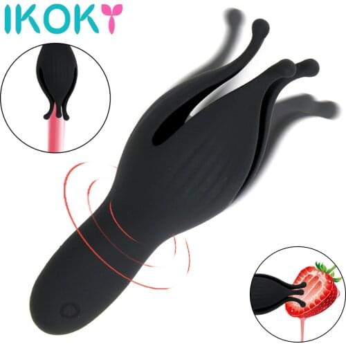 IKOKY Automatic Male Masturbator Vibrator Oral Climax Sex Glans Stimulate Massager Penis Delay Trainer Stamina Sex Toys for Men