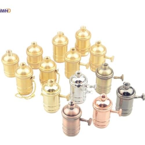 IWHD Portalampada Vintage E27 Edison Lamp Holder Base AC110-220V Retro Lampholder Aluminum Soquete E27 Light Bulb Socket