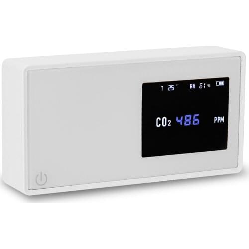 CO2 Meter Tester Air Quality Detector Gas Analyzer with Carbon Dioxide Value Electricity Quantity Temperature Humidity Display