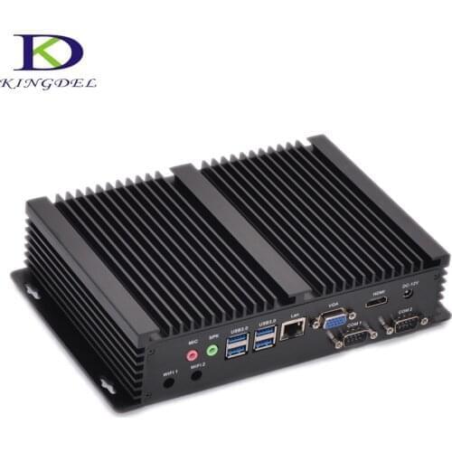 Kingdel Industrial Fanless i5 i7 Mini PC Core i5 8250U i7 8565U 1*Lan 2*COM Mini PC Windows 10 Linux Mini Computer Desktop 7*USB