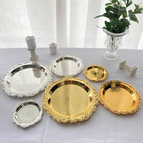 Rangement Cuisine Dessert Plate Pastry Tray Nordic Afternoon Tea Birthday Party Cake Table Decoration Iron Plateau De Service