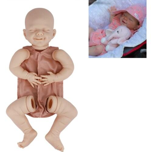 20Inch 51CM Reborn Doll Realistic Newborn Fabric Unpainted Unfinished Body Bebe Parts DIY Blank Doll Kit