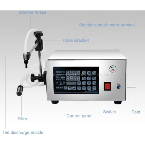 5ml-3500ml CNC Liquid Filling Machine 110v/220v Microcomputer Control Automatic Water Liquid Filling Machine
