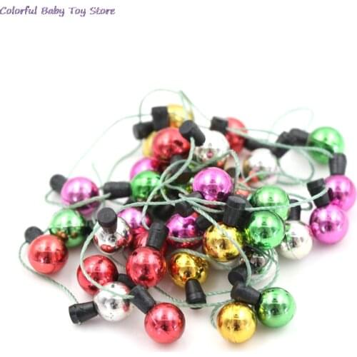 1/12 Scale Miniature Dollhouse 1 String Of Fake Lights Christmas Good Decoration Mini Furniture Accessories String Lights