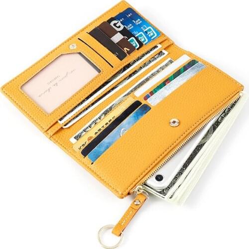 New Ladies Wallet Long Korean Style Zipper Coin Purse Mobile Phone Bag Wallet Women Large Capacity Clutch Money Bag