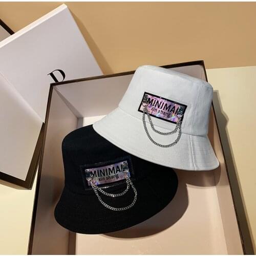 2021 New Unisex Brand Bucket Hat Hip Hop High Quality Men Women Summer Panama Cap Beach Sun Fishing Hat Designer Chain Sun Hats