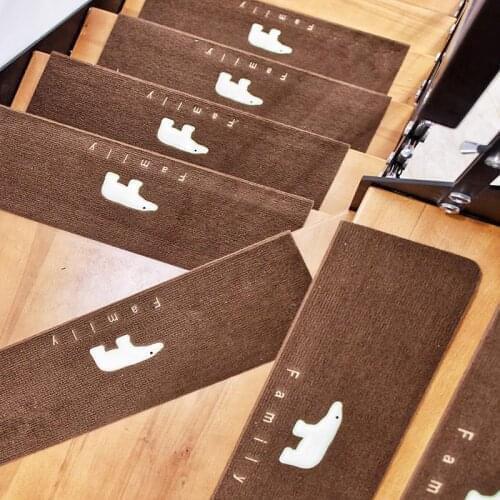 Luminous Embroidery 55*22*4.5cm Floor Rug Carpet for Stairway Anti-Slip Stair Mats Self-adhesive Step Mats Foot Pad Entrance Mat