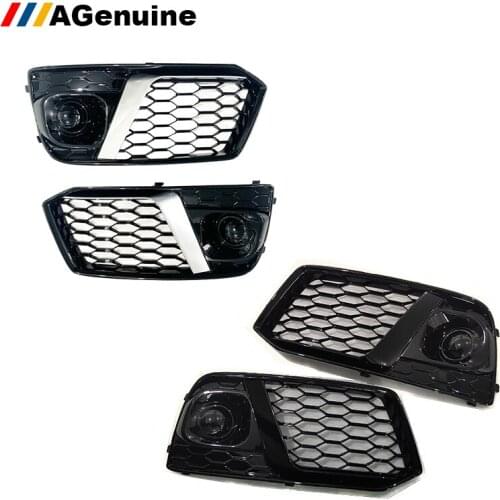 High quality ABS RS honeycomb style mesh grills front bumper fog lights grills foglamp mask grille for audi Q5