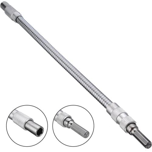 300mm Flexible Extension 1/4''hex Flexible Hose Connecting Shaft Extension Rod Impact Driver Ratchet Electric Screwdriver Bit