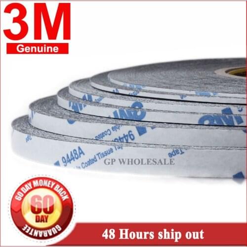 1mm*50 Meters), Ultra Thin & Slim 3M 9448 Black Double Sided Adhesive Tape for Mobile Phone Screen LCD Display Digitizer Repair