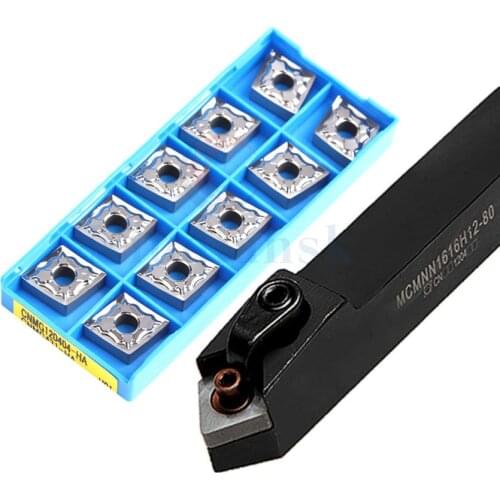 1pc MCMNN1616H12-80 50° entering angle CNC machine tools compound external turning toolholder+10pcs CNMG120404 Hard alloy insert