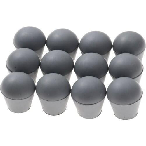 12Pcs Round Folding Chair Leg Caps Anti Slip Rubber Cups Furniture Legs Covers Table Tube Plugs Triangle Cane Crutch Feet Pads
