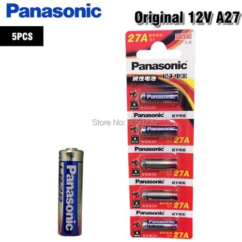 5PCS Panasonic Alkaline Battery 27A 12V A27 For Doorbell Car alarm Remote control G27A MN27 MS27 GP27A L828 V27GA ALK27A A27BP