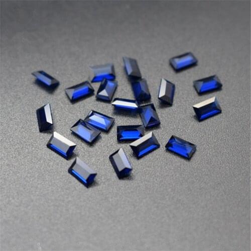 Brilliant Blue Spinel Rectangle Faceted Gemstone Small Size Rectangle Blue Spinel Gem Multiple Sizes to Choose GL52