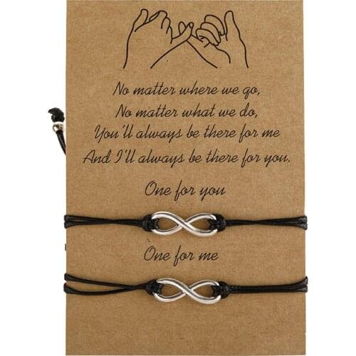 2020 Couple Bracelet Simple Compass Five-pointed Star Heart-shaped Elephant Eight-character Wax Thread Braided Card Bracelet