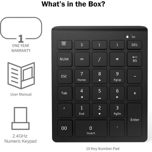BT27 Wireless Numeric Keypad Bluetooth wireless keyboard Number Pad Numpad Numeric keyboard for mac ipad Laptop Desktop