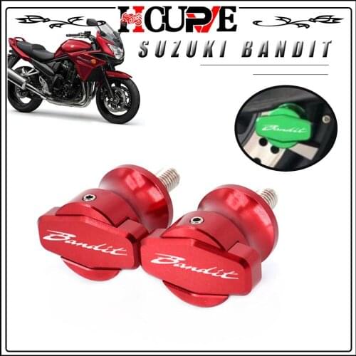 For SUZUKI BANDIT GSF 1250S 1250 1200 250 400 650 GSX650F Motorcycle CNC Frame Stands 8MM Screws Sliders Swingarm Spools Slider