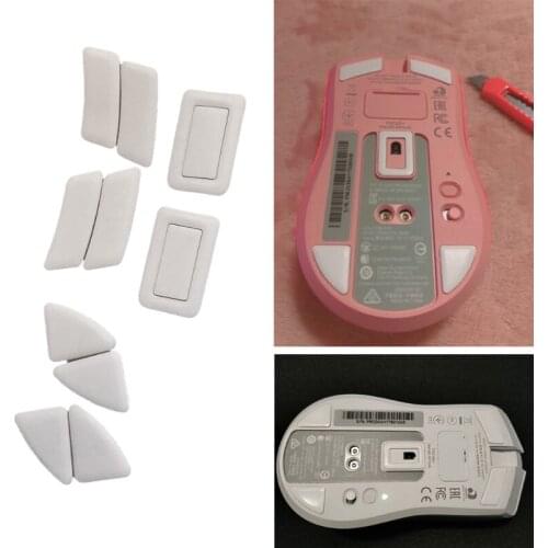 E65A 2Sets Tiger Gaming Mouse Feet Sticker Mouse Glides Curve Edge Replacement Mouse Feet for razer VIPER Ultimate Mouse