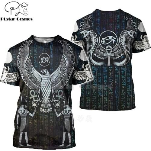 All Printed Mysterious retro ancient Horus Egypt totem 3d t shirts tshirt tees summer funny Harajuku short sleeve streetwear-3