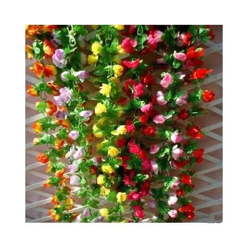 Artificial Flowers The simulation of Rhododendron flower / leaf rattan / string // silk rattan cane simulation