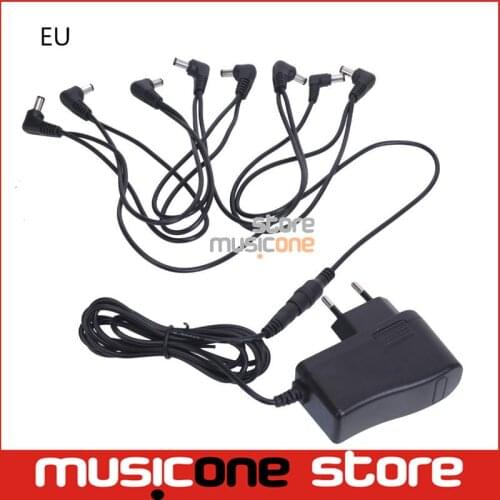 Chinese Guitar Effect Pedal Power Supply EU Plug 9V 8 Way Out input 100-240V