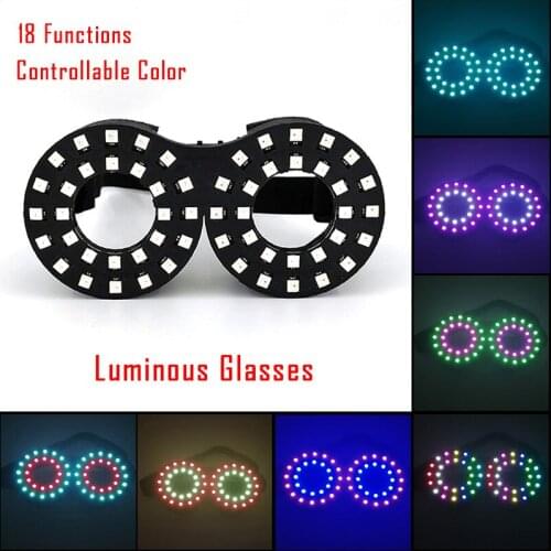 Colorful LED Luminous Glasses LED Light Up Eyeglasses for Bar DJ Party Christmas Birthday New Year Costume Decoration LED Glasse