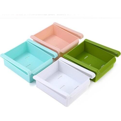 Creative Slide Kitchen Fridge Freezer Space Saver Organizer Storage Rack Shelf Holde Drawer 4 colors