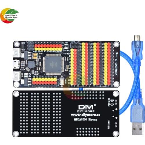 Ziqqucu DM Strong Series ATmega16U2 Microcontroller Programmable Board Expansion Module for Arduino Mega2560 R3 USB Cable