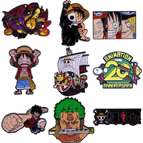 Cute Anime Movies Hard Enamel Pins Skull Ship Brooch Women Men Lapel Badge Backpack Collar Fashion Jewelry Gifts For Kids Friend