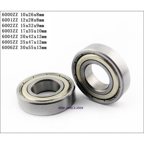 1-5pcs/Lot 6000ZZ , 6001ZZ , 6002ZZ , 6003ZZ , 6004ZZ , 6005ZZ , 6006ZZ Miniature Bearing Deep Groove Ball Bearing Brand New