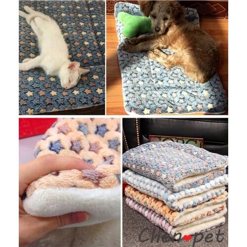 Soft Beds Flannel Thickened Pet Fleece Blanket Mat for Puppy Dog Cat Sofa Cushion Home Rug Warm Sleeping Cover House Indoor
