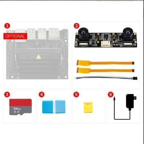 Jetson Nano Developer Kit Acce D (UK Version),With Binocular Camera, TF Card,For evaluating AI-powered depth vision projects