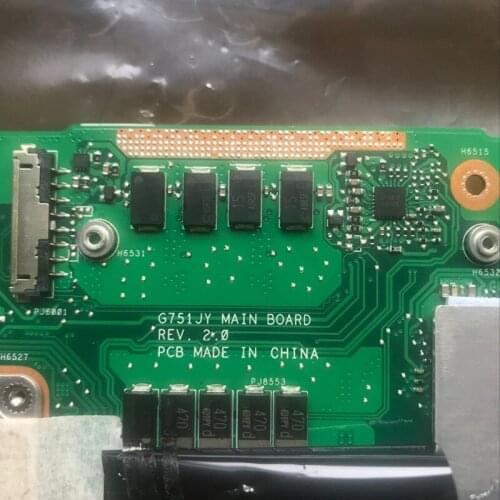 NEW for ASUS G751JY SR1Q8 CPU I7-4720HQ REV:2.0 GTX980 N16E-GX-A1 Laptop Motherboard 100% working