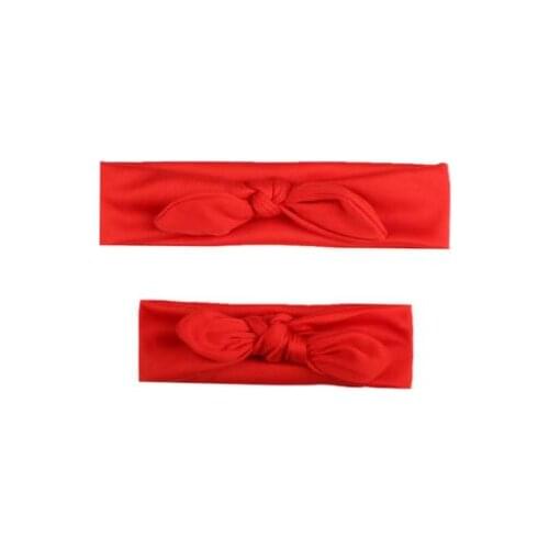 2Pcs/Set Mommy and me Matching Headbands Photo Prop Gift for Mom and baby Rabbit Ears Elastic Cloth Bowknot Headband Accessories