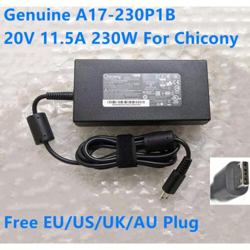 Genuine Chicony A17-230P1B 20V 11.5A 230W A230A037P AC Adapter For MSI GE66 Gaming Laptop Power Supply Charger