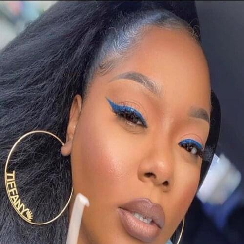 Personalized Name Stainless Steel Hoop Earrings Custom Letters Numbers Nameplate Earrings for Women Girl Birthday Jewelry Gifts