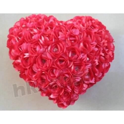 Valentines 40 * 35 CM hold pillow Decorative Bed Pillow dark pink 99 rose heart pillows lover gift