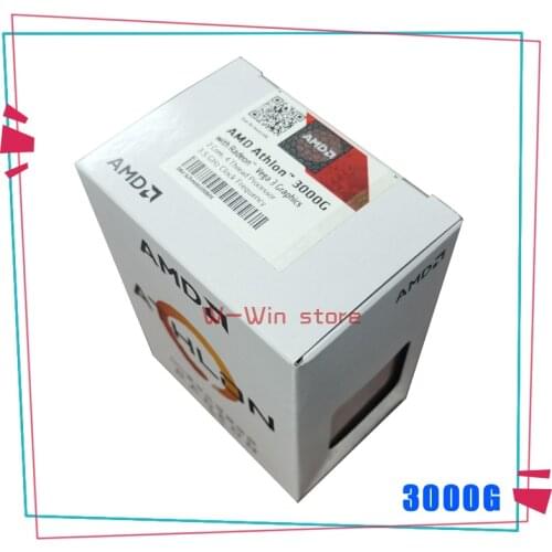 AMD Athlon 3000G X2 3000G 3.5 GHz Dual-Core Quad-Thread CPU Processor YD3000C6M2OFH Socket AM4 New and come with the cooler
