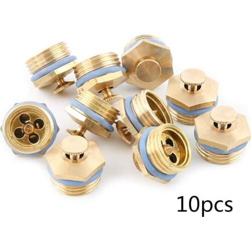 H051 10Pcs/Set 360 Degree Garden Sprinkle Connector Thread Water Sprinkler Irrigation Spray Nozzle Watering Head Brass Supplies